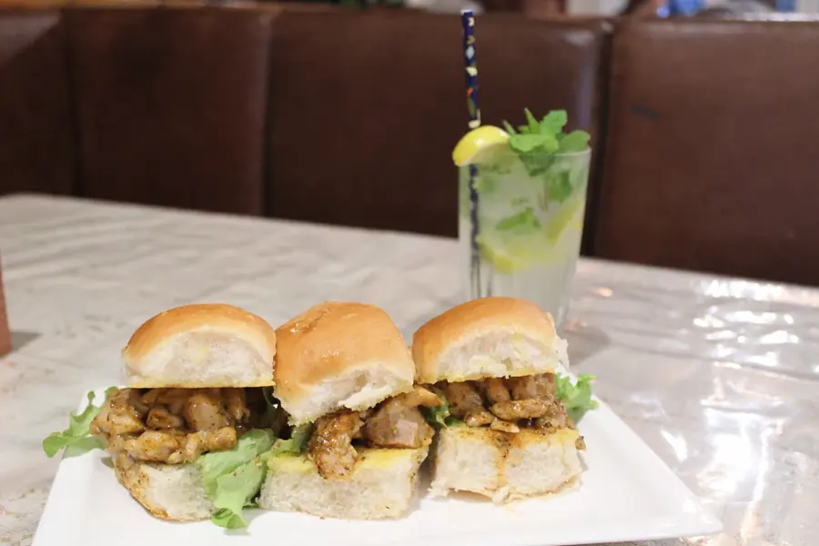 Sliders served at Niom Bistro, Newtown